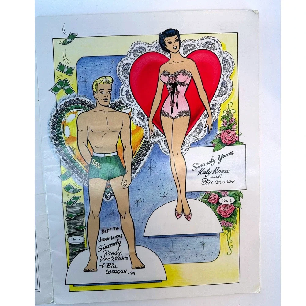 Archie Comics Katy Keene Romance Paper Dolls Bill Woggon 1997 Randy Van Ronson
